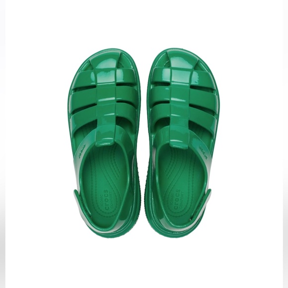 NWT Stomp Fisherman High Shine Sandal | Green Ivy | Size 9 - Picture 4 of 7